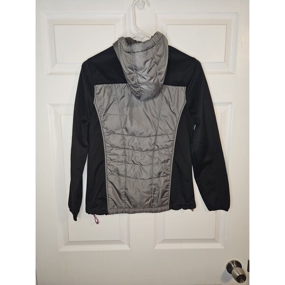 New Balance Hooded Jacket Full Zip Womens S Small Gray Black Purple Activewear - Picture 3 of 4